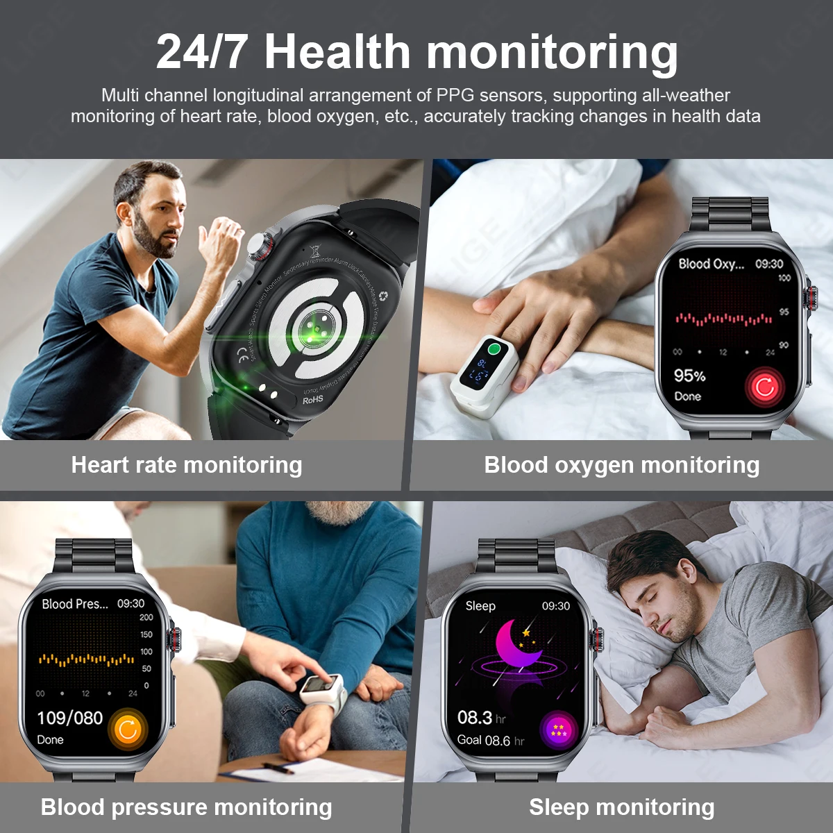 2025 New Uric Acid Blood Fat Smart Watch Men NFC ECG+PPG Blood Pressure Bluetooth Call Sport Health Smartwatch For Xiaomi Huawei