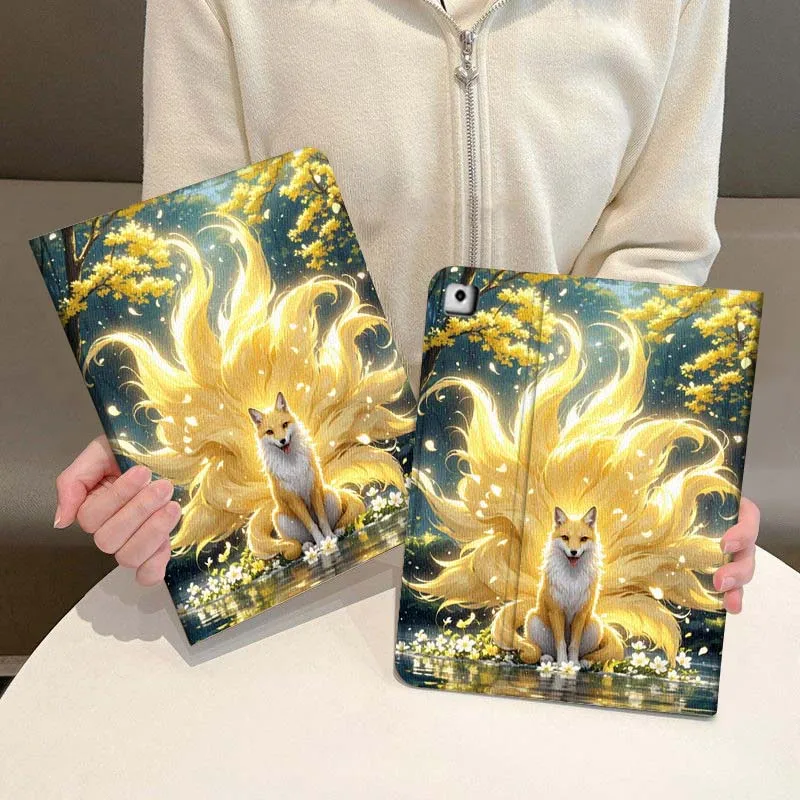 

Cartoon Anime Fox For iPad Pro Air Mini 1 2 3 4 5 6 7 7th 8th 9th 10th 11th 10.2 9.7 10.5 10.9 11 Tablet Case Cover