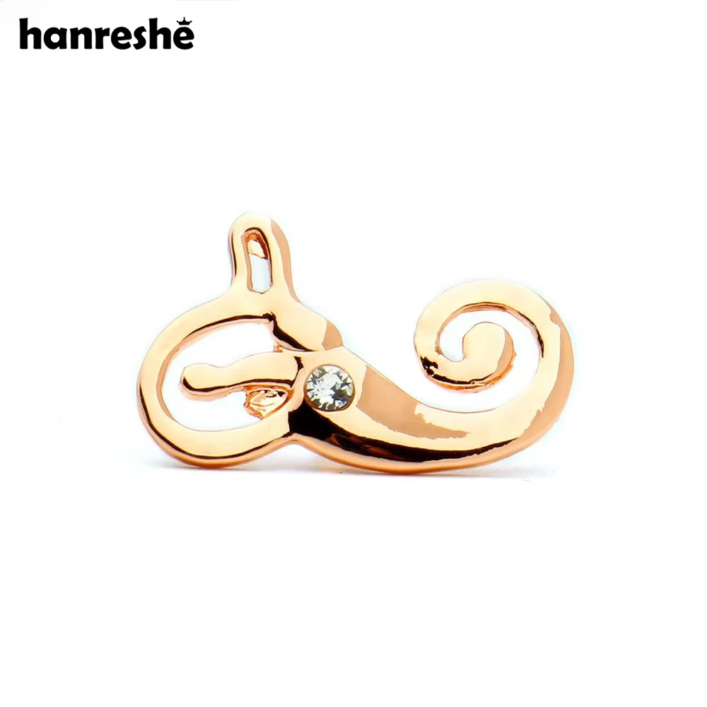 

Hanreshe Anatomical Inner Ear Pin Anatomy Gold Color Rose Gold Pin Love Gift for Medical Jewelry Student/Doctor/Nurse Brooch
