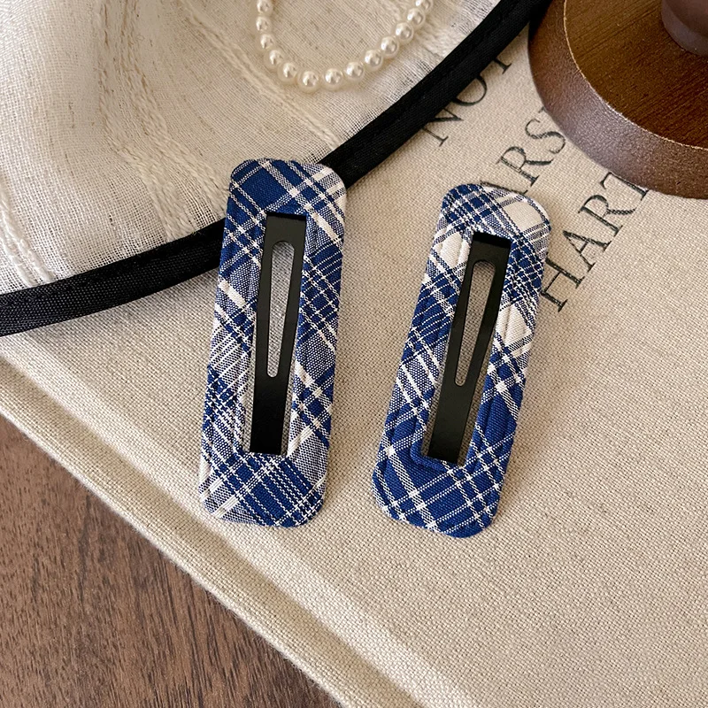 2 Stück/Set Niedliche Denim-Blaue Stern-Haarspangen für Mädchen Karierte Haarklammern Damen Wolken-Haarnadeln Kinder Pony-Stern-Clips Haaraccessoires – Detail 8