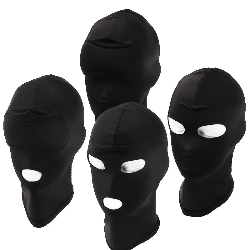 1Pc Sexy Toys Mask Hood with Open Mouth And Eye Bondage Adult Party Cosplay Punish Headgear Game Set for Couples