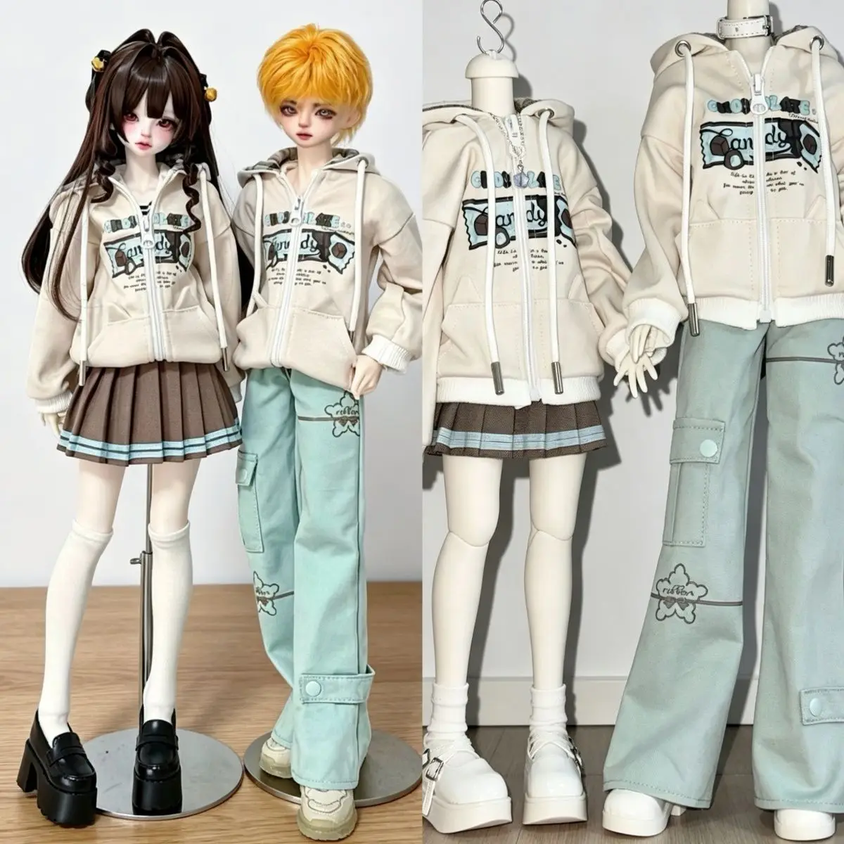 1/6 Doll Clothing Set 30Cm Bjd Doll Cool Hoodie Set Pants Skirt Girl Dress Up Game House Bjd Doll Accessories No Doll