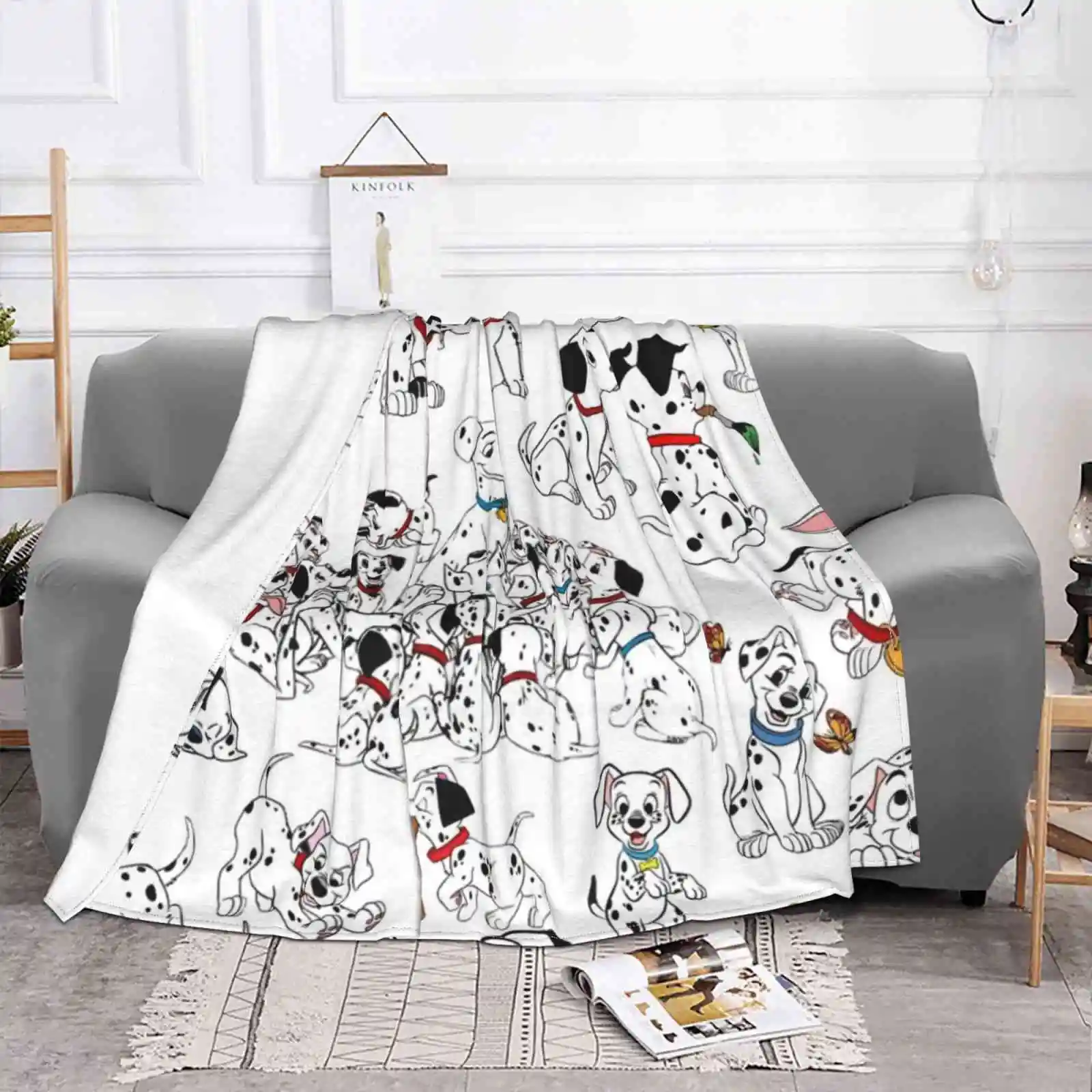 101 Dalmatians Trend Style Funny Fashion Soft Throw Blanket 101 Dalmatians Collage Cute Puppies Puppy Dogs Black And White