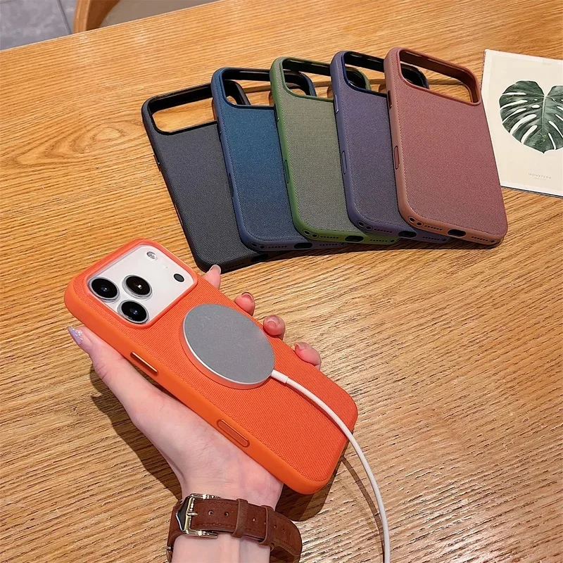 Original Technology Woven For Magsafe Magnetic Phone Case For IPhone 18 Promax 17 16 15 14 13 Pro Max Animation Shockproof Cover view 6