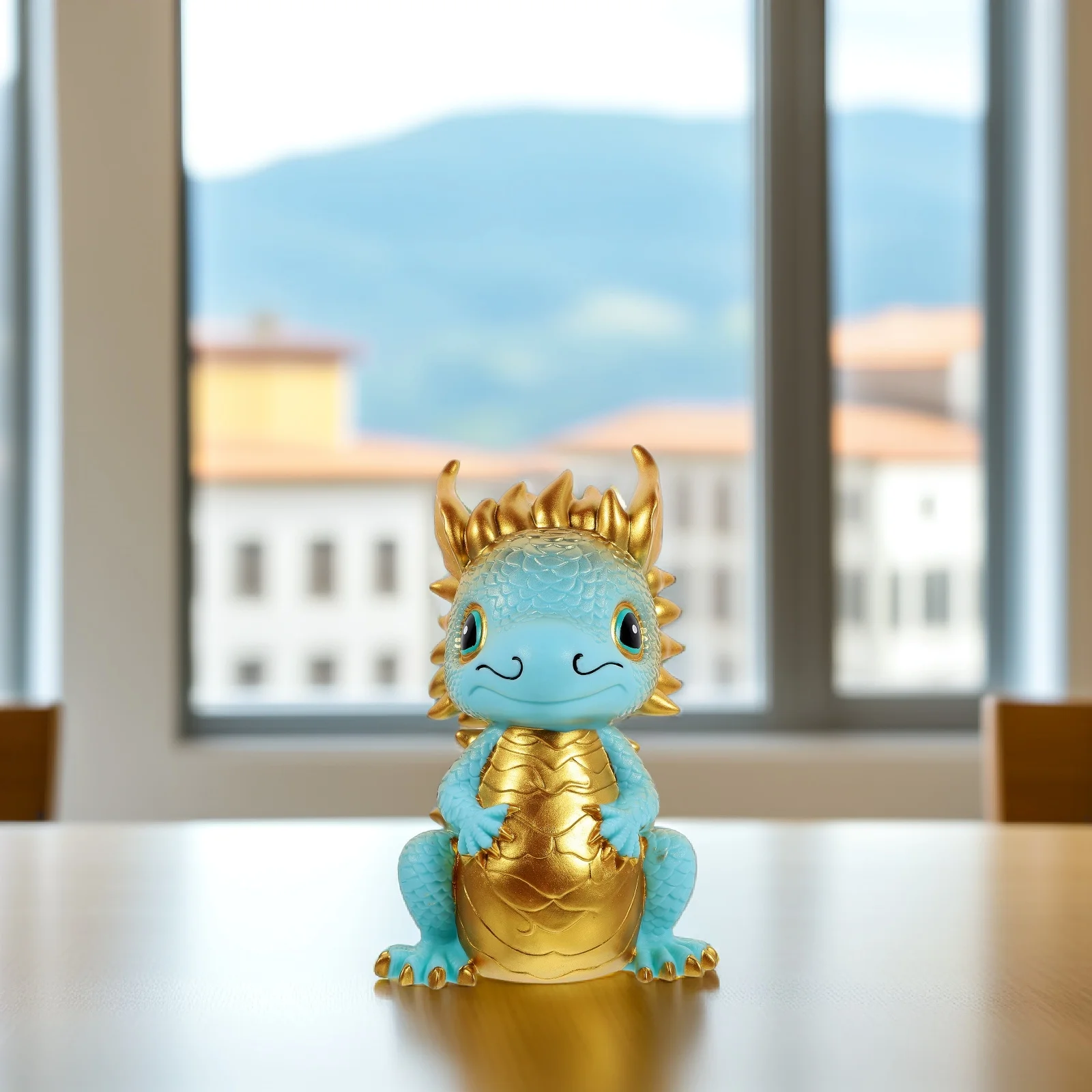 

Piggy Bank Cute Cartoon Dragon Shaped Coin Jar Medium Size Golden No Lock Savings Kids Girls Bedroom Ornaments