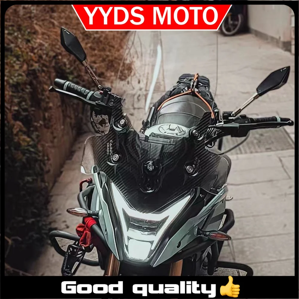 

Suitable for Loncin VOGE 300DS modification: heightened and widened windshield with chest protection, imported transparent glass