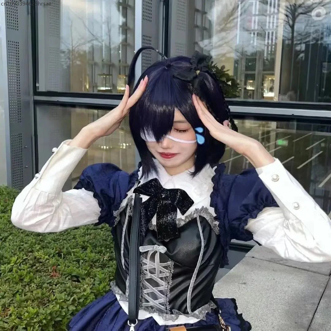 Gothic Dress Takanashi Rikka Cosplay Animation Japan Dark Stripes In The Second Disease Also Want To Fall In Love Cos Clothing