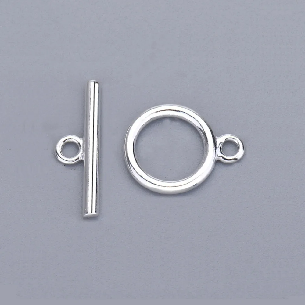 

925 Sterling Silver Connector Toggle Clasps For Jewelry DIY Making OT Buckle Accessories