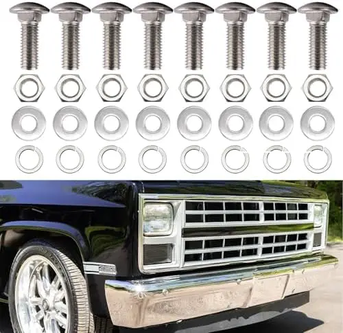 

Комплект из 32 болтов для бамперов грузовиков Chevrolet и GM 1973-87 годов выпуска – для передних и задних бамперов