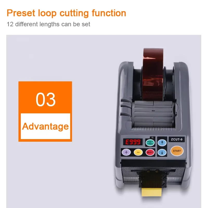 Automatic tape Dispenser Ribbon Cutting Machine 110V/220V Intelligent 6-60mm Adhesive Tape Double Sided Cutter Packing Machine