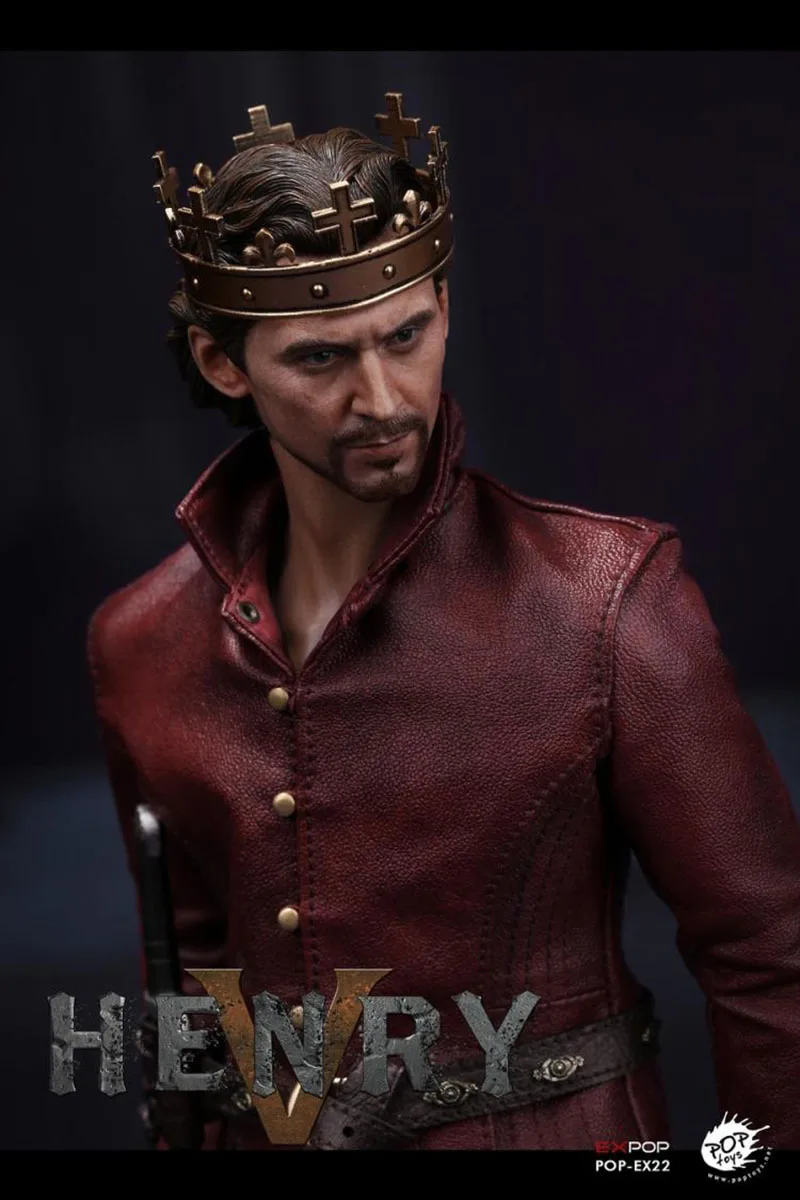 Limited Poptoys Ex22 1/6 Men Soldier King Henry V Of England Throne Version Handsome Leader 12Inch Action Figure Body