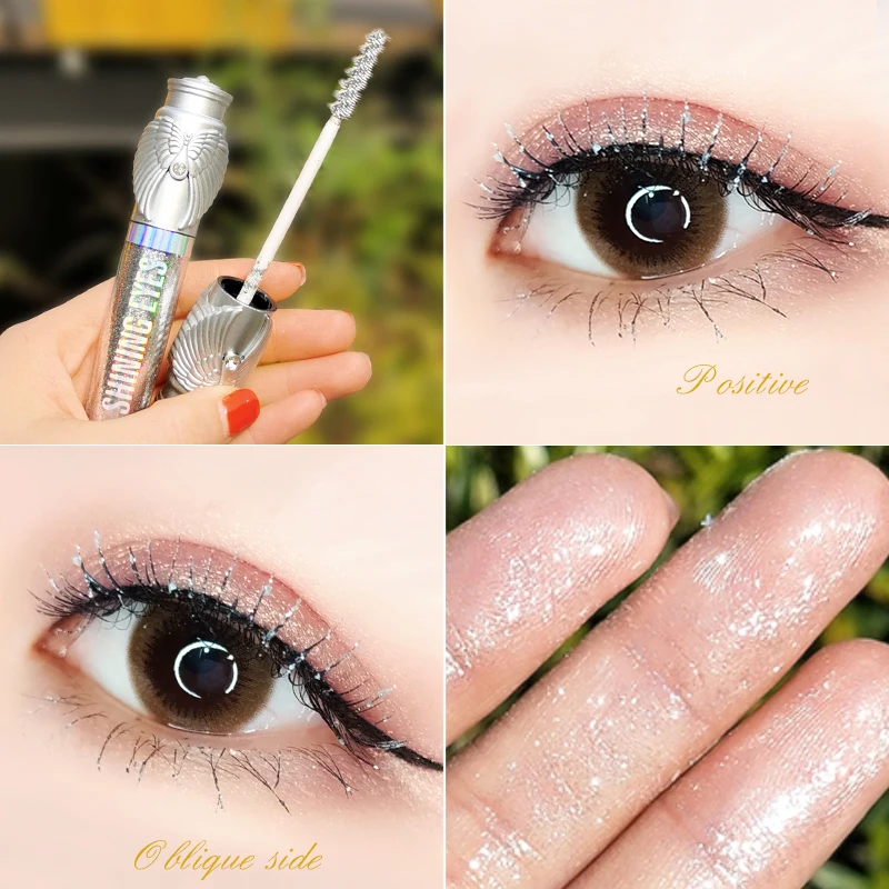 Rímel brillante impermeable, alargador rápido, rizador grueso, herramientas de maquillaje de ojos, sombra de ojos TSLM2