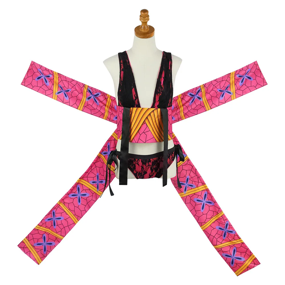 

Anime Chasseur De Demons Cosplay Costume Dress Outfit Daki Kimono Uniform With Wig Halloween Men Full Set