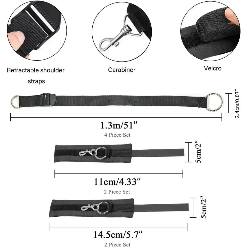 BDSM Bed Bondage Kit for Couple - 18+ Ergonomic Soft Handcuffs Rope, Adult Sexy Restraints Game Toy Sexyshop Sex Toi for Man - Image 5