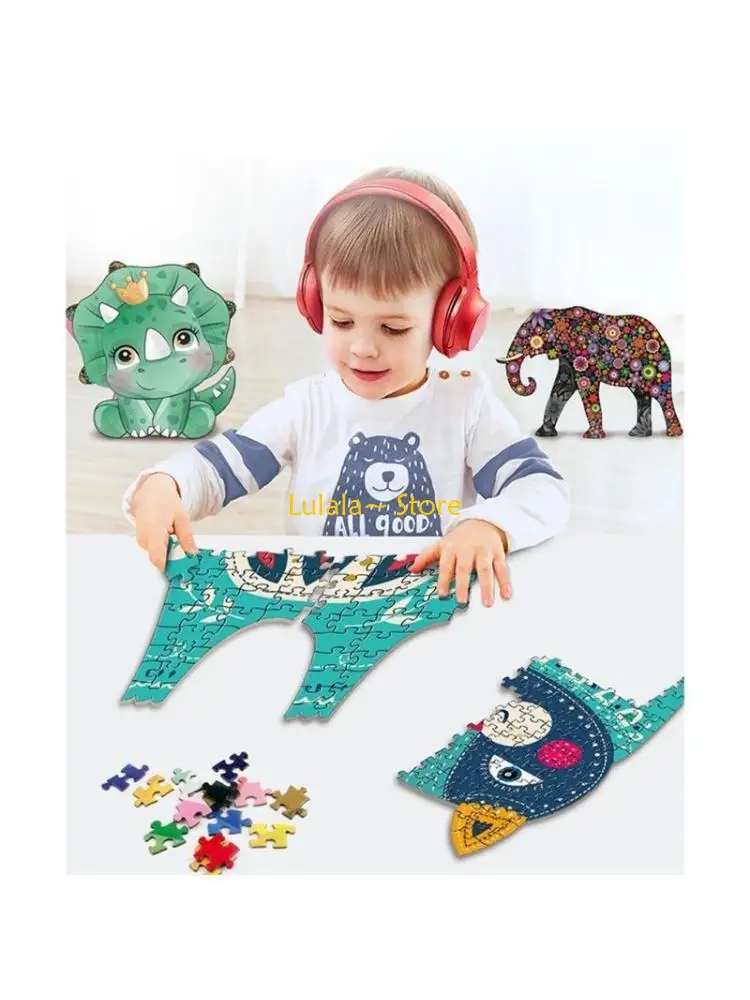 

Y4QA 500 шт. Пазл с белой карточкой для кошек/слонов/динозавров. Экологически чистый картонный материал. Декоративные для