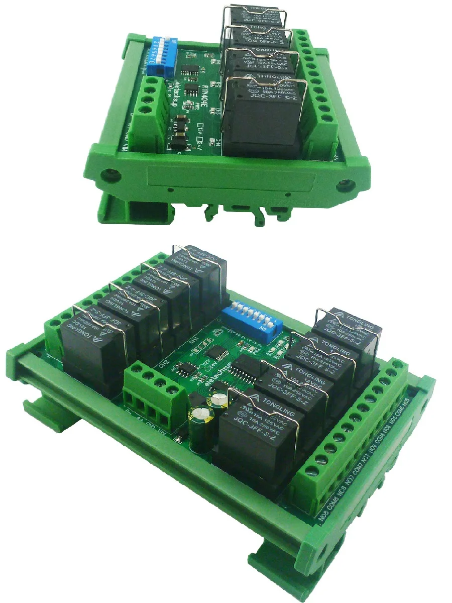 Módulo plugável de relé t73 rs485 modbus rtu remoto io interruptor de atraso de bloqueio de travamento automático momentâneo para casa inteligente diy