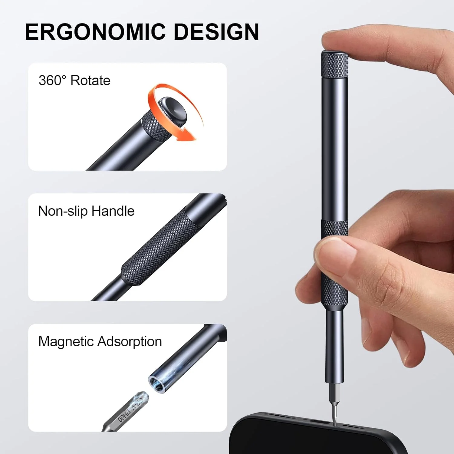 25 in 1 Precision Screwdriver Set Magnetic Mini Repair Kit with Plum Blossom for Laptop Phone Switch Glasses Watch