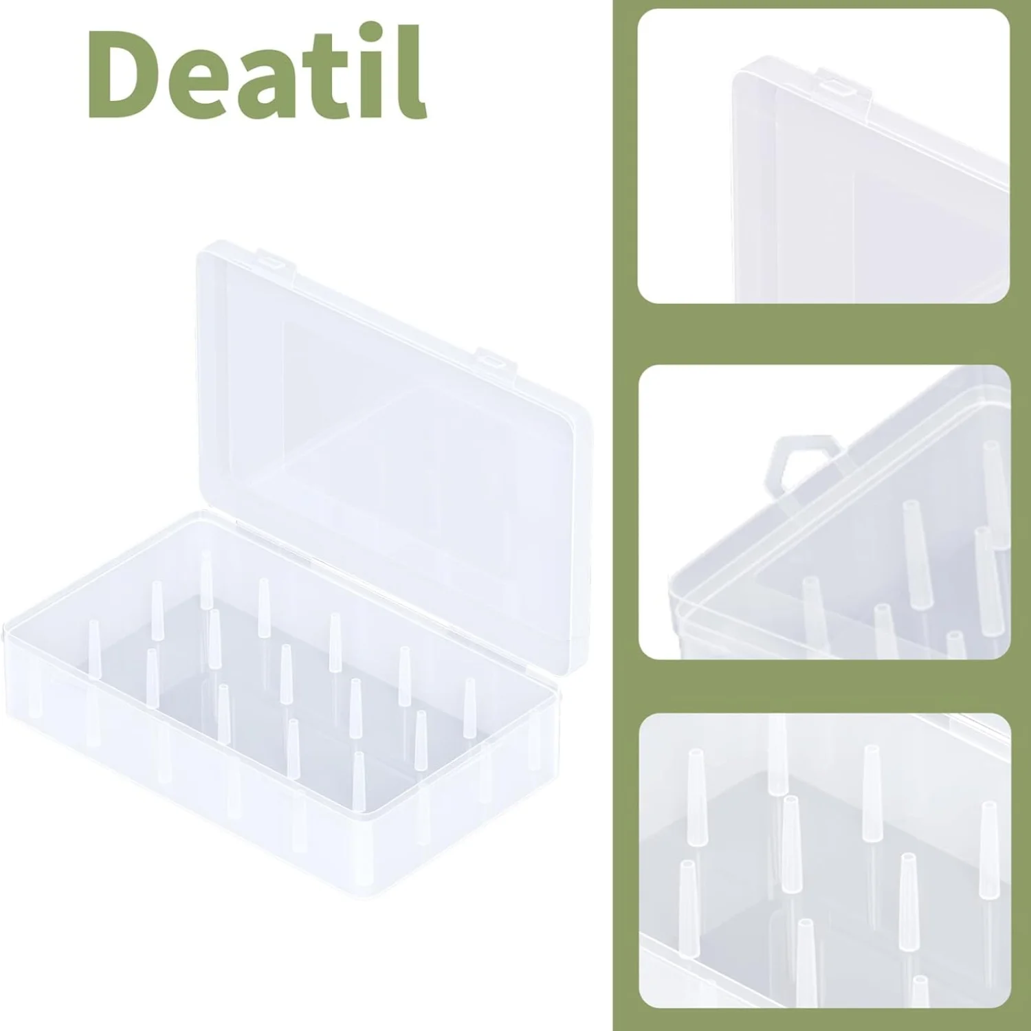 Set of 2 Multi-Functional Sewing Thread Organizers 42/24 Slots White Plastic Body Clear Stand Designed for Storage And Neatness