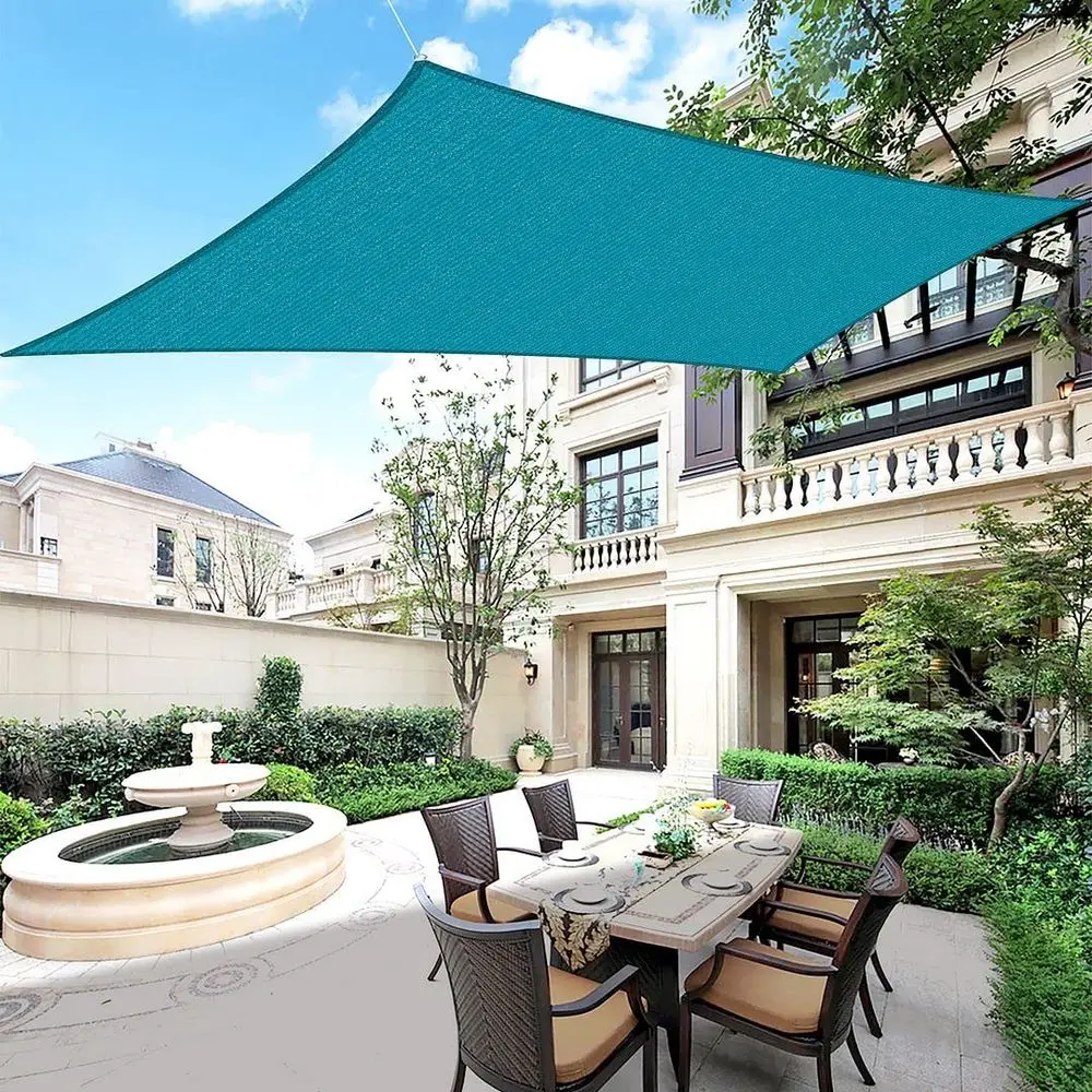 

20 x 40 Turquoise Green Sun Shade Sail Canopy Awning Shade Cloth Cover for Yard Patio Deck Carport Driveway Swimming Pool Pergo