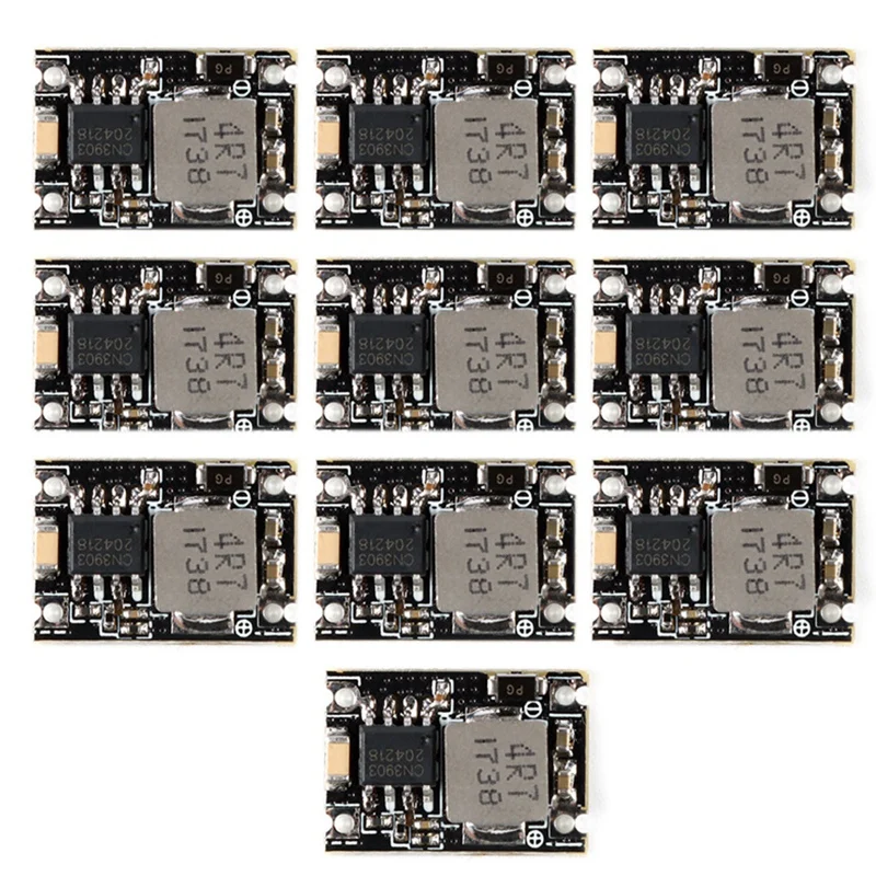 Top-10Pcs 3A Mini DC-DC Buck Step Down Converter Board 5V-30V DC Voltage Regulator PCB Board Power Buck Module