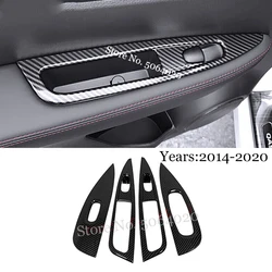 For Nissan Qashqai J11 2015-2020 Car Accessories ABS Carbon Door Window glass Lift Control Switch Panel Cover Trim