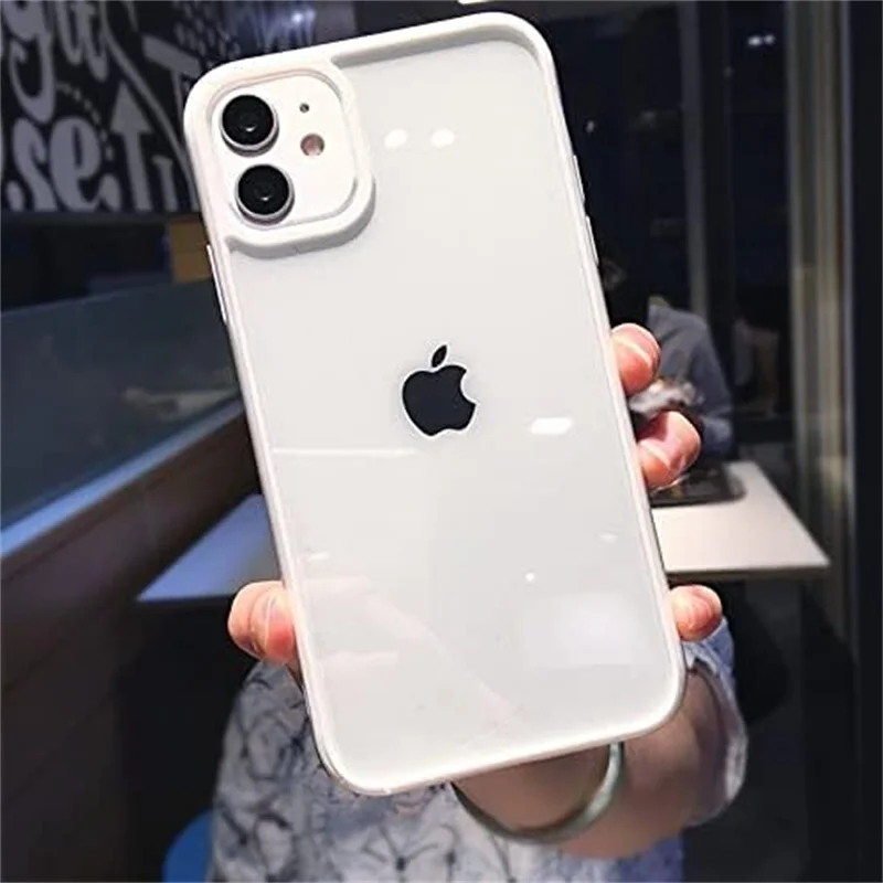 Funda de silicona transparente de Color bonito para iPhone 15 14 13 12 11 Pro Max Mini XR X Xs 7 8 6 6s Plus funda trasera Simple a prueba de golpes