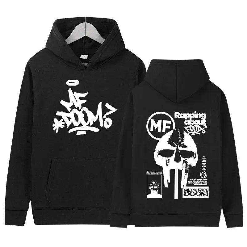 Rapper MF Doom 2024 Album Hoodie Madvillain Metal Face Hip Hop Clothing Sweatshirt Men's Women Vintage Pullover Oversized Hooded