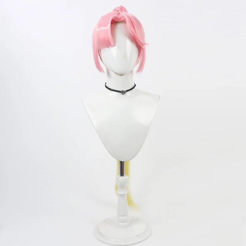 Hime Anyoji Wig LoveLive! Hasu No Sora Jogakuin School Idol Club Cosplay Pink Yellow Mixed Synthetic Hair Halloween Costume Wigs image 2