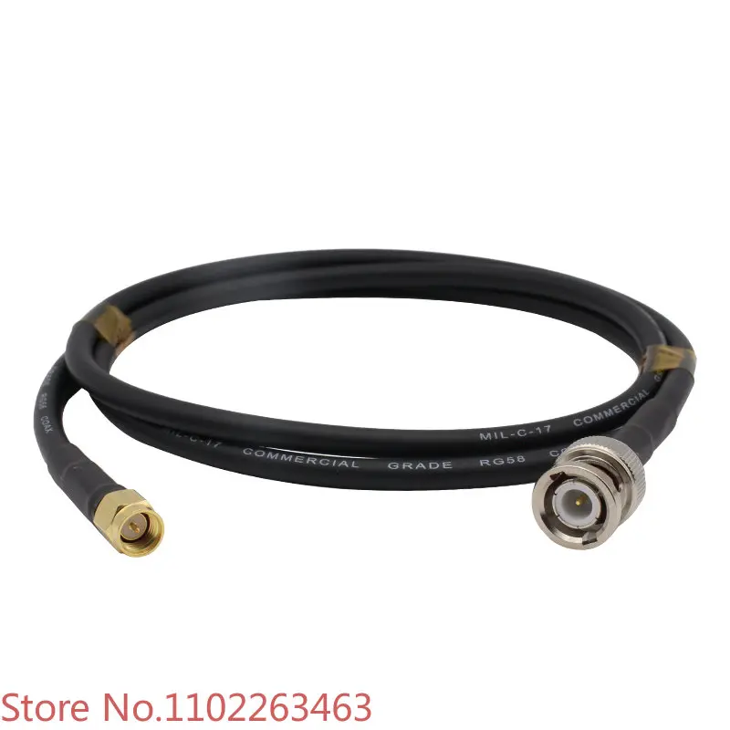 50 Ω ultra flexible RG58 RF coaxial line SMA male to BNC male connection line low loss BNC to SMA