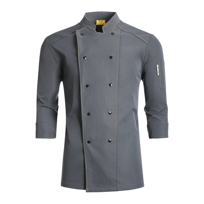 Kurtka kucharska z długim rękawem męska damska do restauracji kuchni odzież robocza dla kelnerów catering piekarnictwo
