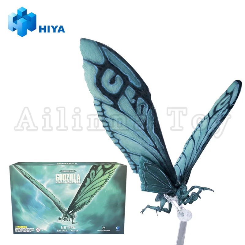 HIYA Action Figure سلسلة أساسية رائعة GODZILLA KING OF THE MONSTERS Mothra Emerald Titan Ver. لعبة مجسمة أنيمي