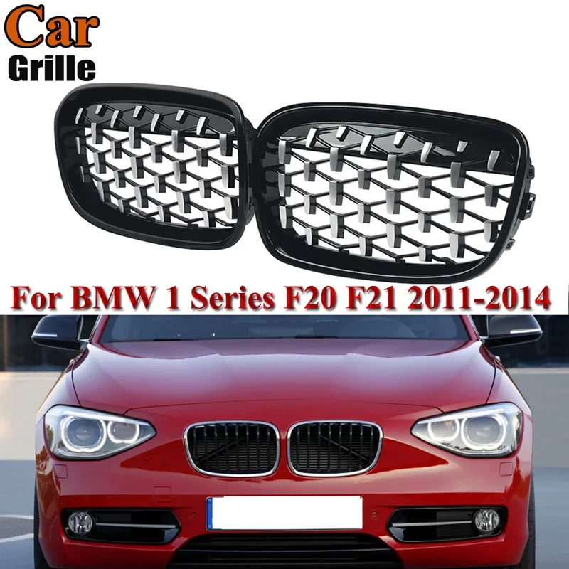 Front Center Grille Grills Meteor Grille Fit For BMW F20 F21 1-Series 116i 118i 120i 125i 135i 2011-2014 5-Door Hatch Back