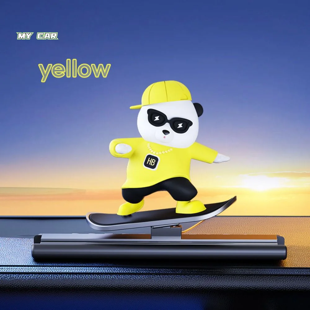 

Sliding Skateboard Bear Car Temporary Parking Sign Cartoon Animal Panda Mobile Phone Number Plate Privacy Protection Creative