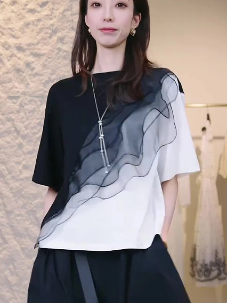 

Повседневная свободная футболка ort Sve Color Blo Design, универсальная базовая одежда для поездок на работу и снаружи, защита от солнца, женская одежда