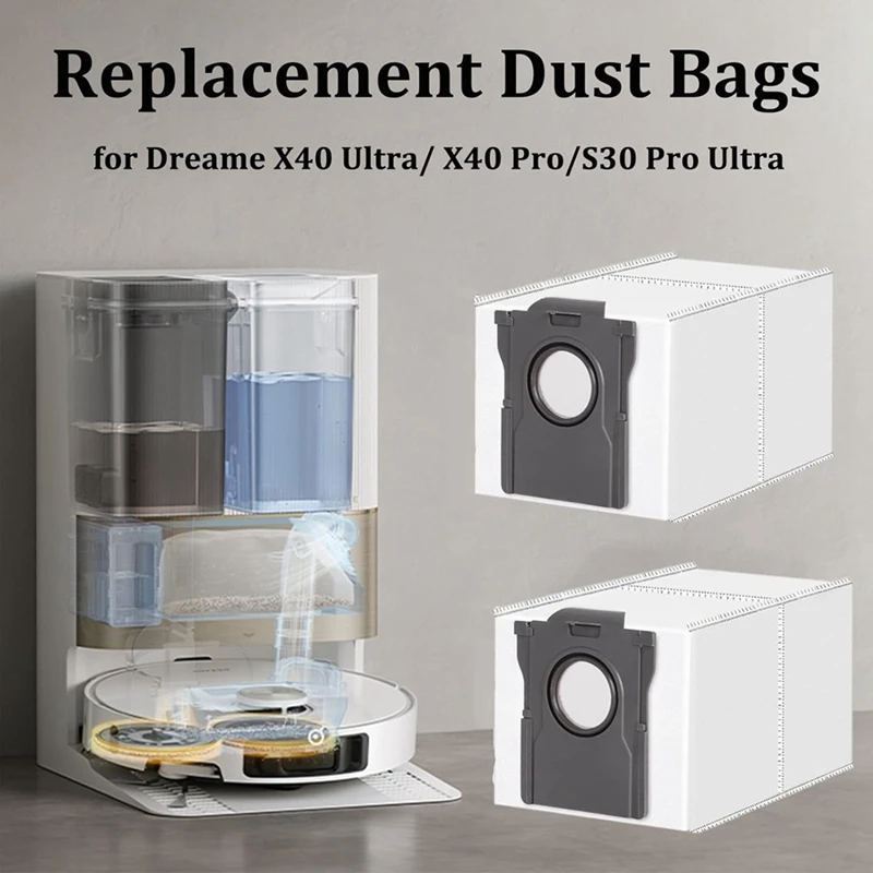 مجموعة ملحقات ABUD لـ Dreame X40 Ultra، X40 Pro، S30 Pro Ultra Robot Vacuum Replacement Parts فرشاة جانبية رئيسية فلتر Hepa