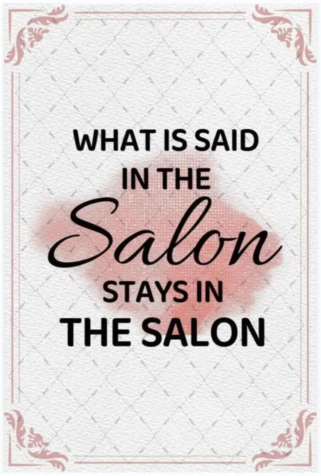 Y1, What Is Said In The Salon Stays Metal Tin Signs Pink Art Cute Retro Room Decor Funny for Store Bar Gar