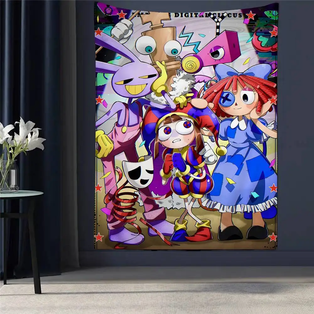 

Cartoon The Amazing Digital C-Circus DIY Wall Tapestry Hanging Tarot Hippie Wall Rugs Dorm INS Home Decor