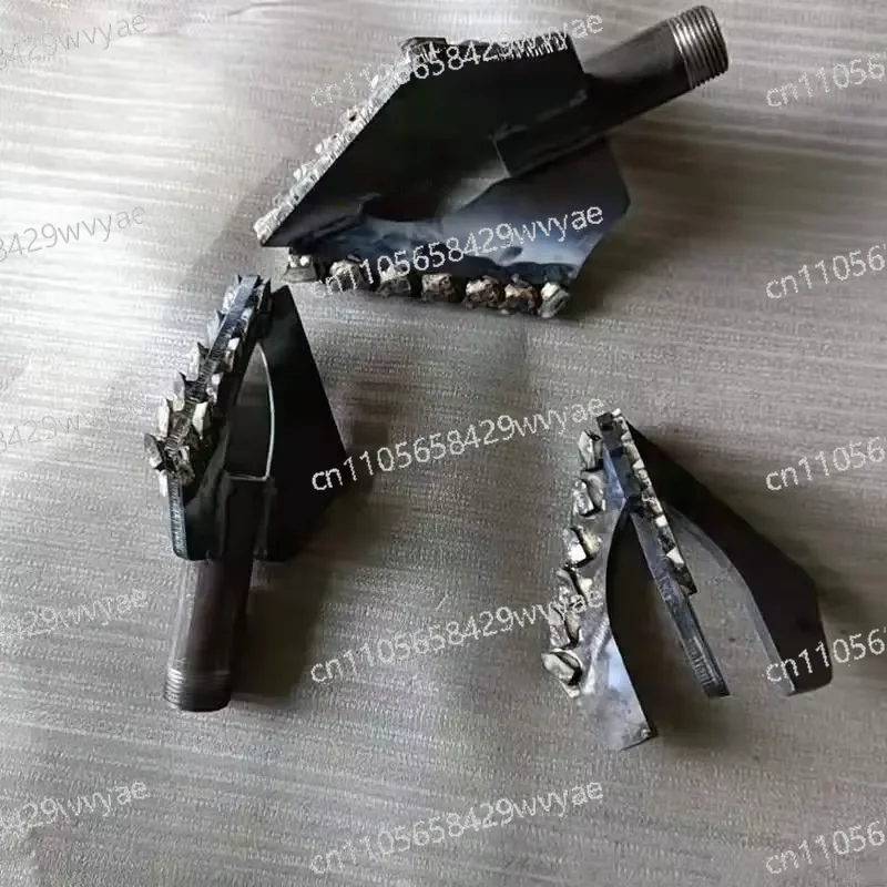

1PC/electric Drilling Rig/water Well Drilling Ultra Hard Alloy Drill Bit/3 Wing Rock Drill Bit, 1-inch Drill Rod