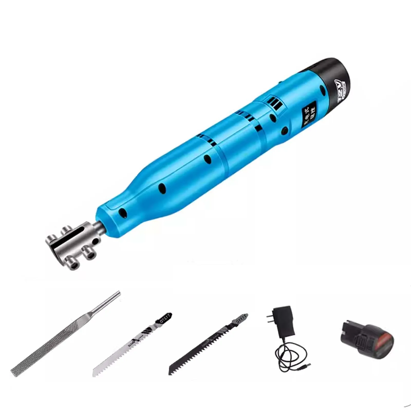 

Lithium Reciprocating File Kit, Multifunctional Metal Iron Poking Knife Grinding Woodworking Cutting File