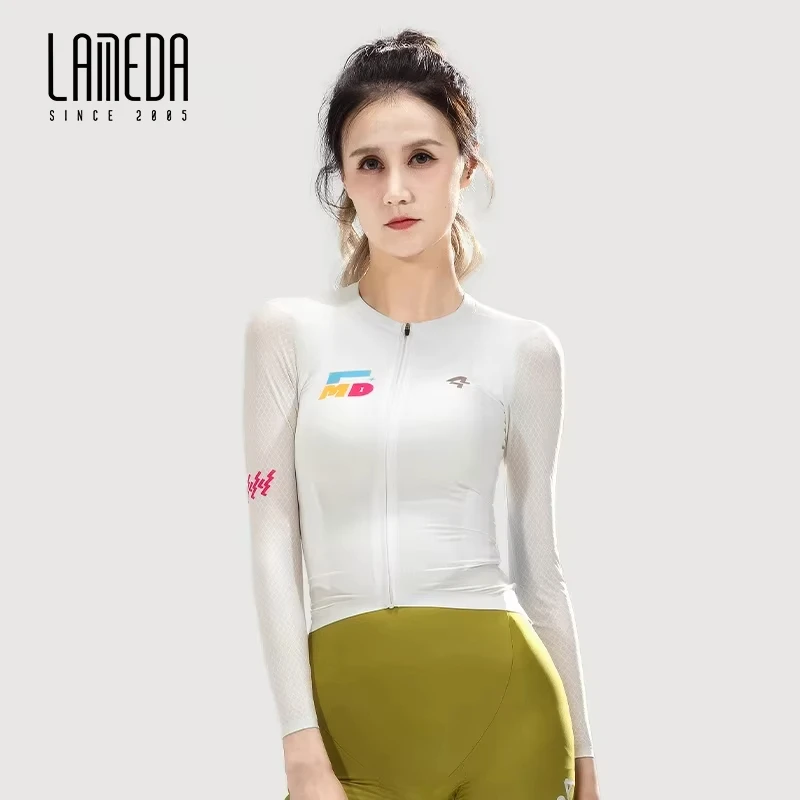 

Женская велосипедная майка LAMEDA, тонкая, весенне-летняя, тонкая, дышащая, удобная, с длинными рукавами, быстросохнущая, для MTB и шоссейных велосипедов