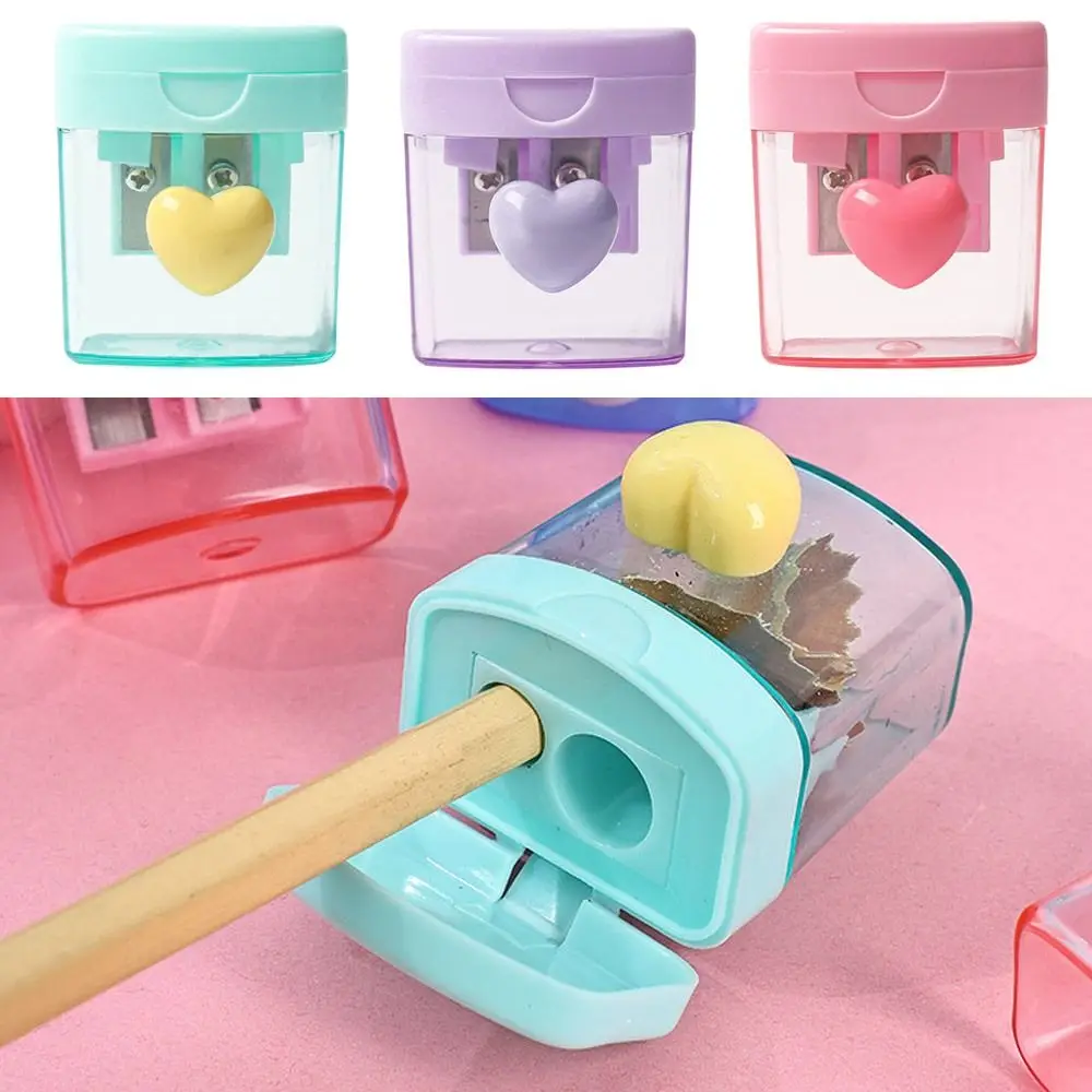 

High Quality Plastic Pencil Sharpener Single/Double Hole Student Gift Pencil Cutter Stationery Cartoon Pencil Blade School