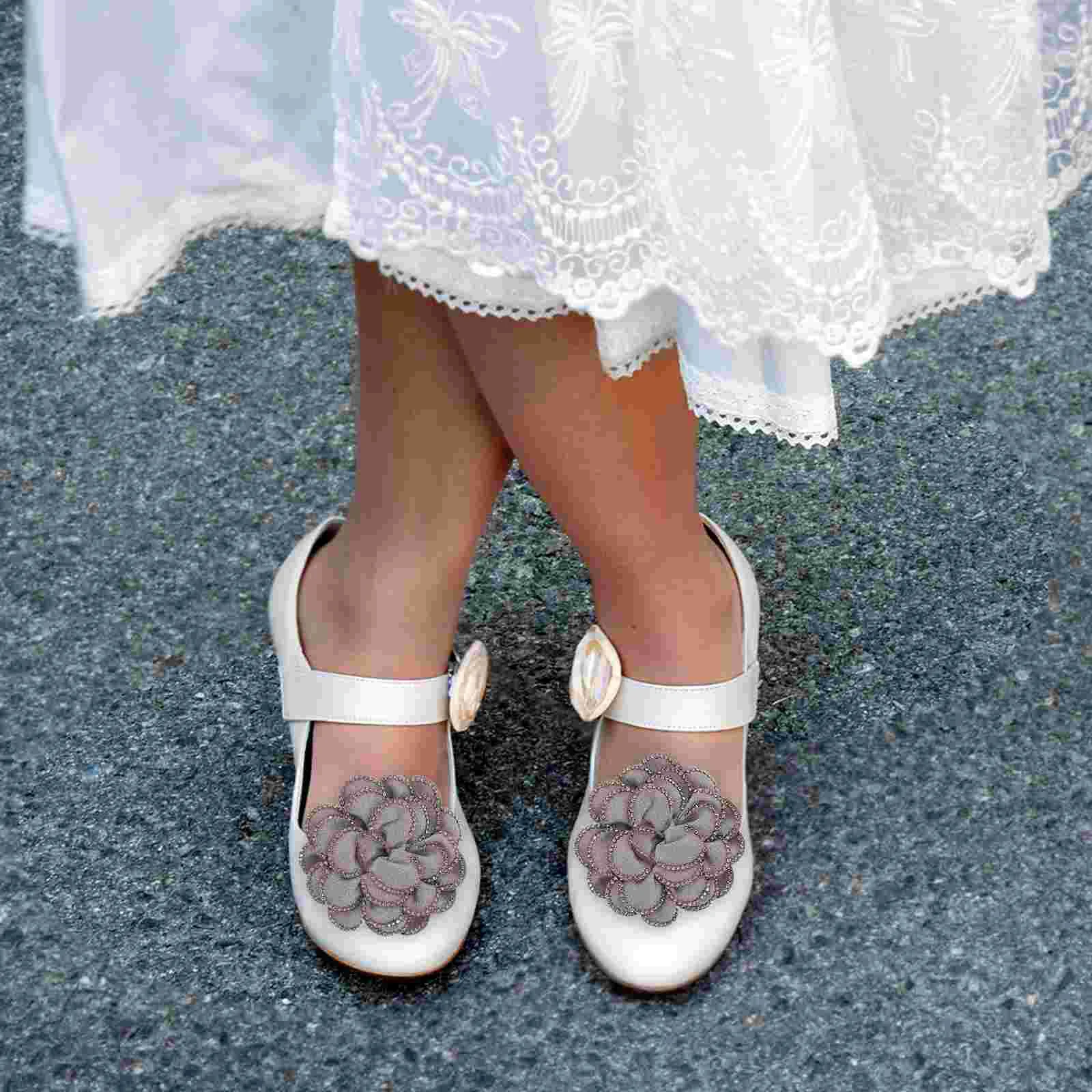 2Pcs 이동식 라인 석 구두 꽃 웨딩 신부 클립 액세서리 회색 브로치 장식 ShoeDecorations