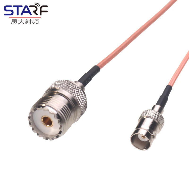 BNC hembra a UHF hembra RG316 alimentador conector coaxial cable de extensión puente alimentador