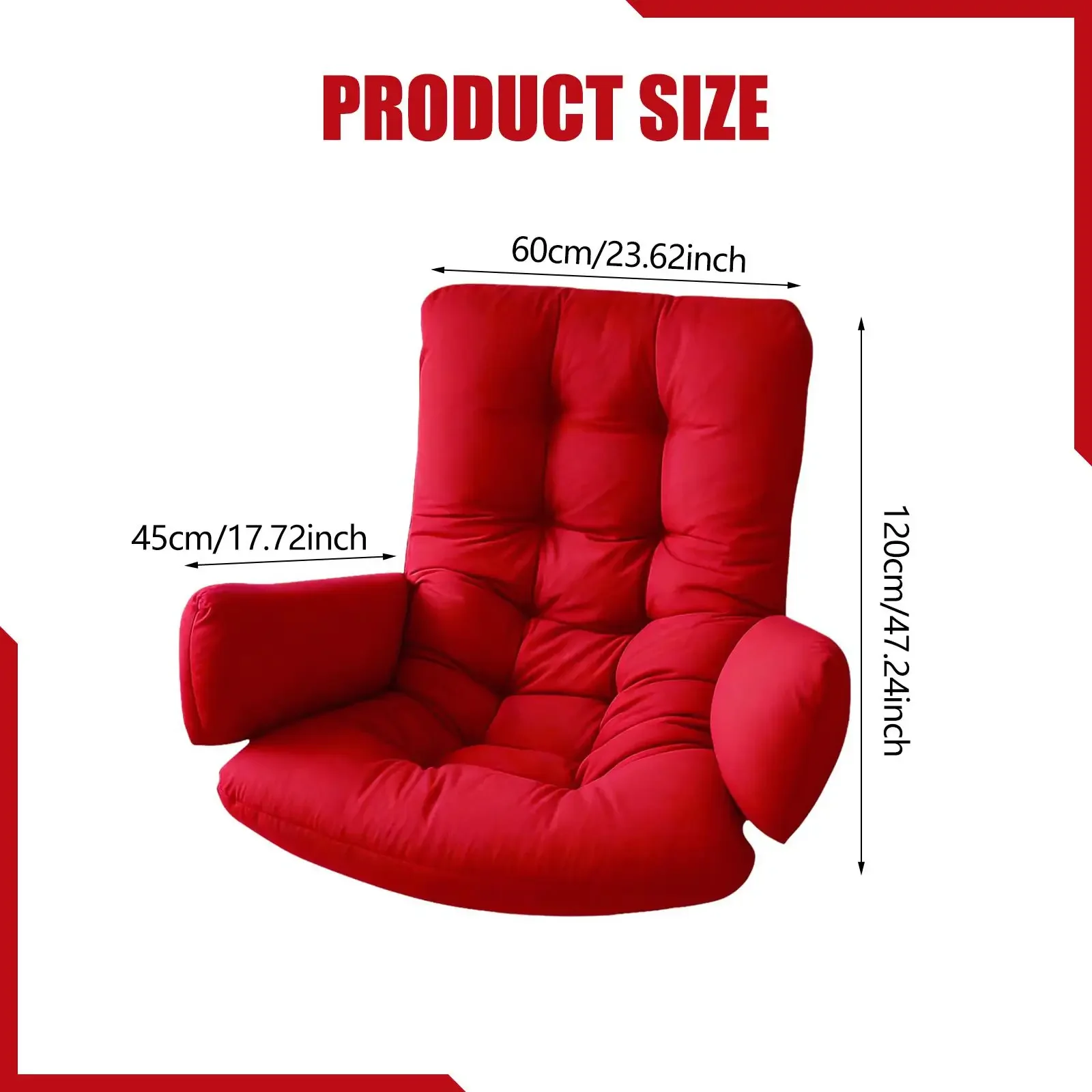 Back Support Garden Swing Seat Pad, Outdoor Hanging Chair Cushion for Garden, Outdoor Furniture