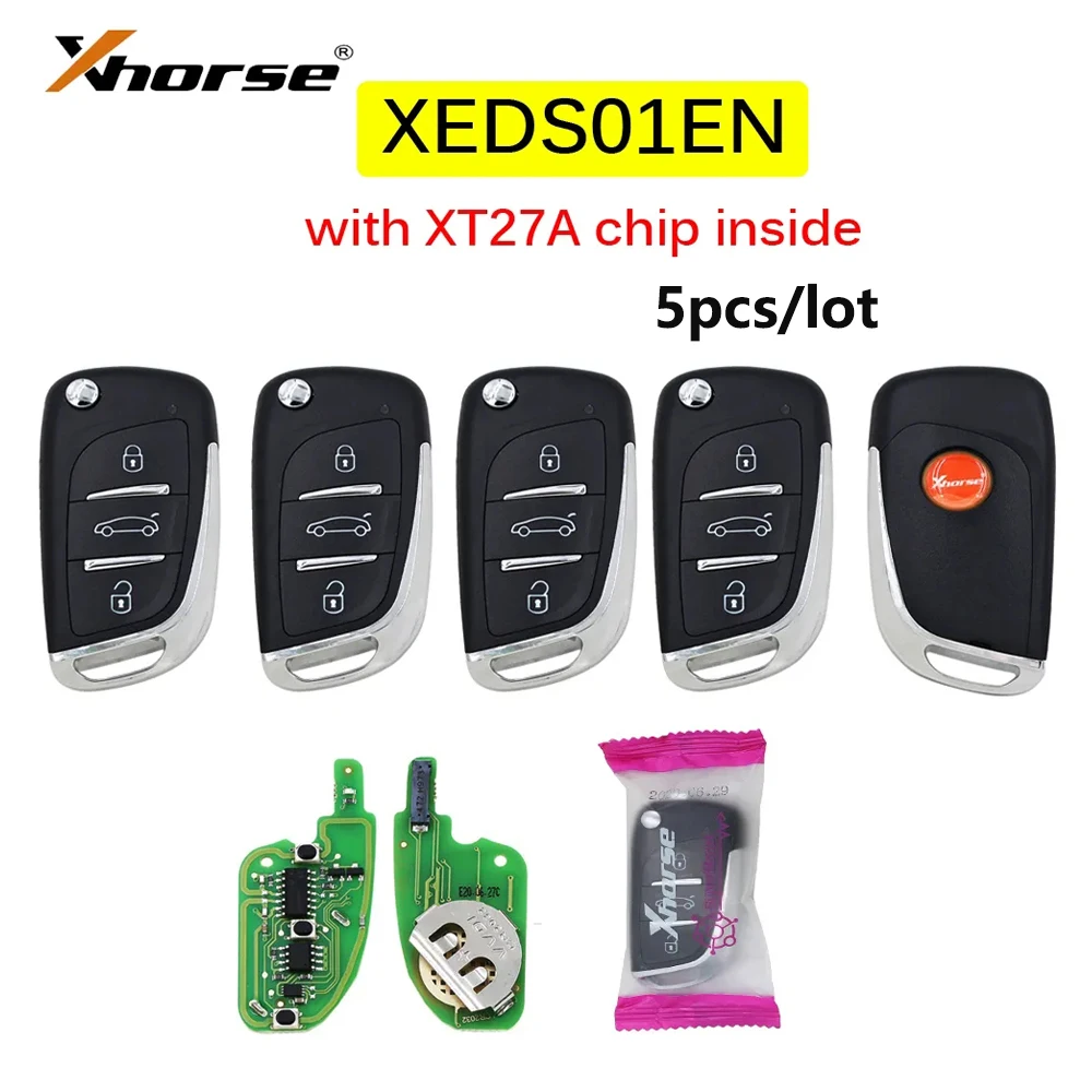 

5PCS/LOT Xhorse XEDS01EN VVDI Super Remote with XT27 XT27A66 Chip Work for VVDI2 /VVDI MINI Key Tool/VVDI Key Tool Max