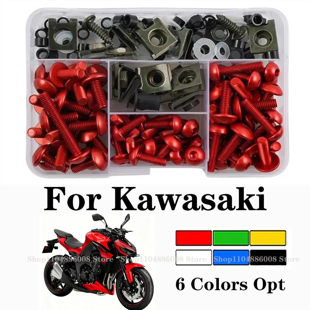 

Motorcycle Fairing Bolts Body Screws Nuts For Kawasaki Z900 Z750 Z800 Z650 Z1000 ER6N Versys 650 ZX6R ZX10R Ninja 400 300