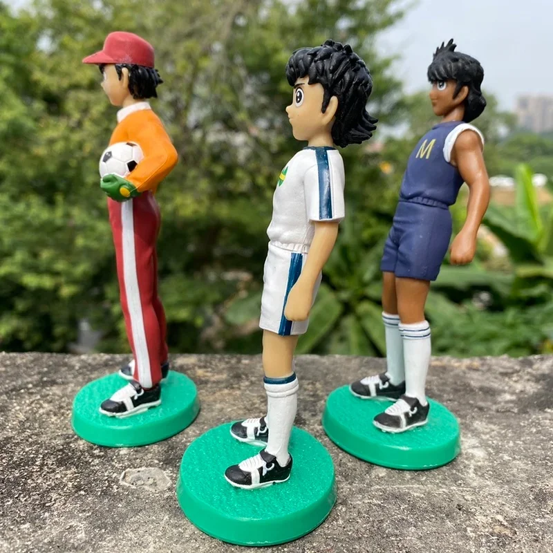 Animation Captain Tsubasa 13cm Action Figures Ozora Tsubasa Wakabayashi Genzo KojiroHyuga Model Toy