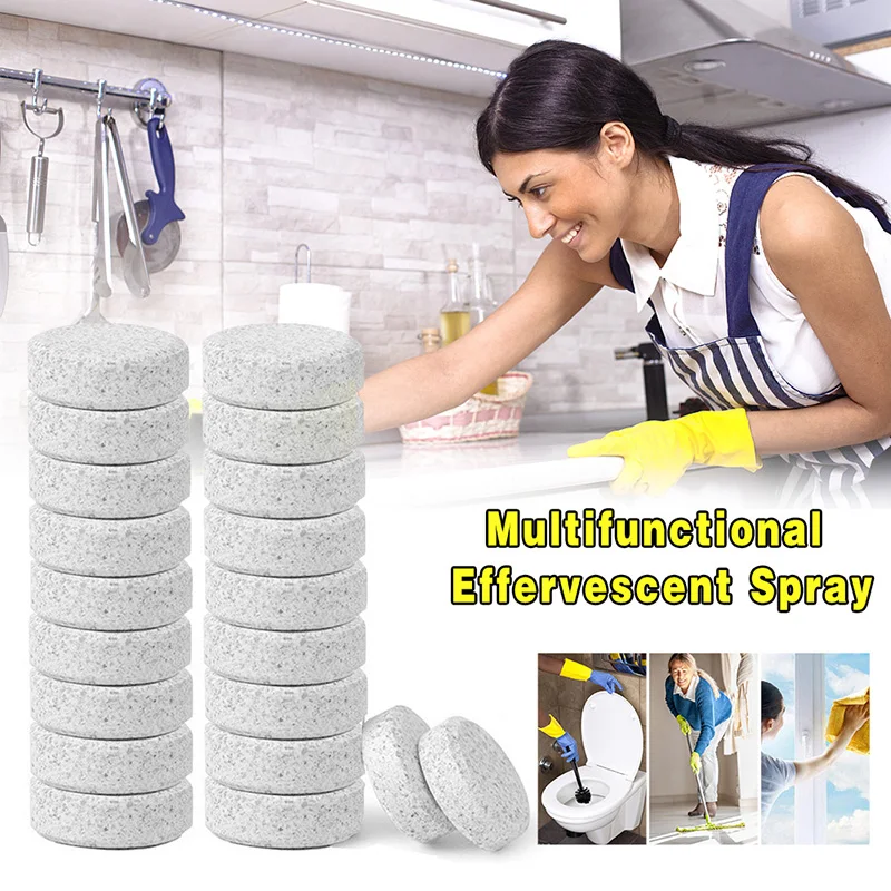1~10PCS Multifunctional Cleaner Effervescent Spray Concentrate Cleaner Home Toilet Cleaner Cleaning Compact Pills Car Solid