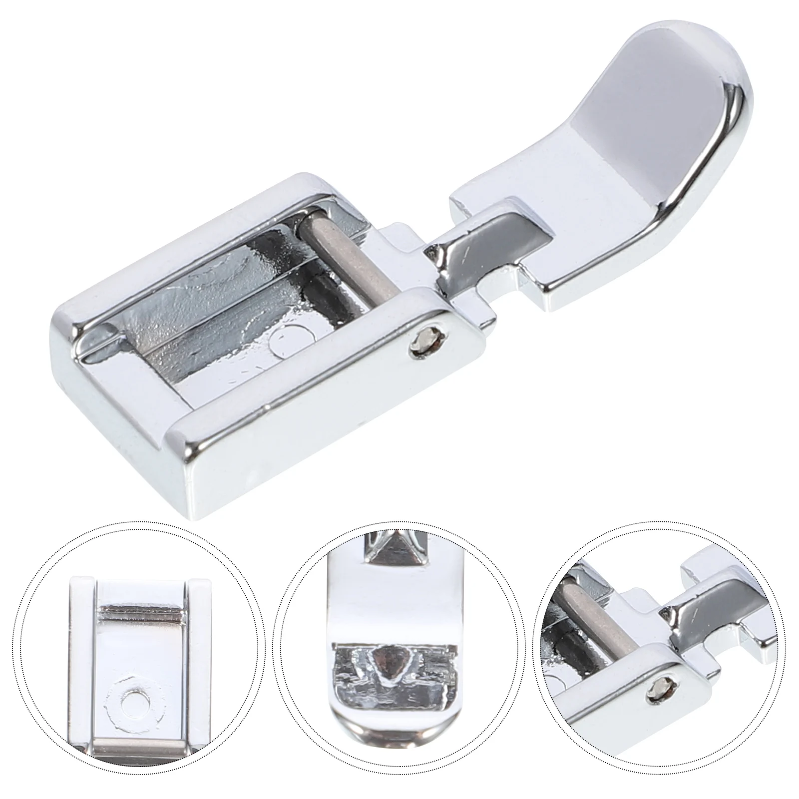 

Hard Metal Narrow Zipper Presser Foot Snap Fit Sewing Machine Accessory No Tools Required Presser Foot for Zippers