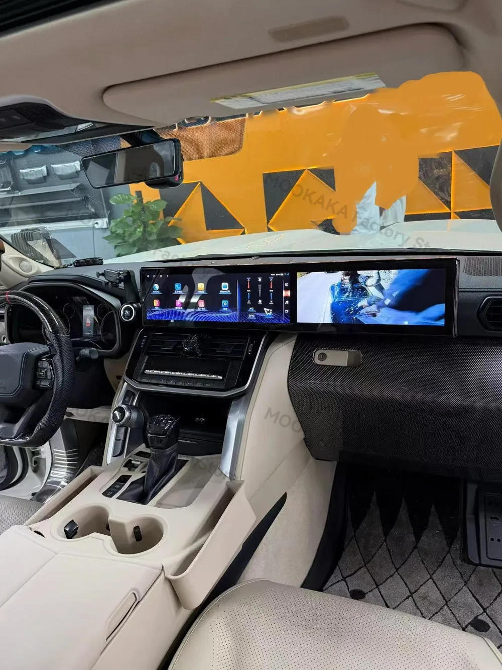 Android Car Radio For Toyota Land Cruiser LC300 Upgrade Dual Screen Carplay PS Multimedia Player Navigation Car Stereo Head Unit